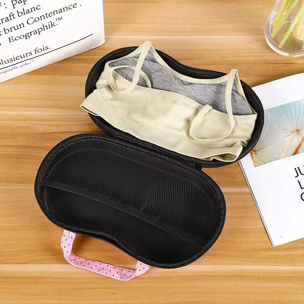 Hard Shell Bra Storage Box Portable Travel Lingerie Organizer Anti-deformation EVA Underwear Bag with Zipper and Handle image 3
