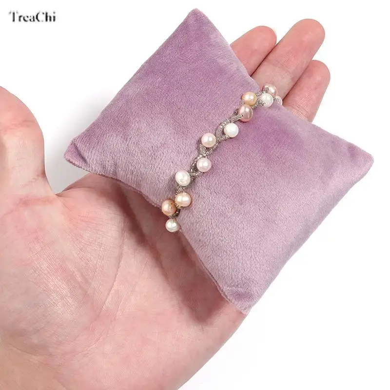 Soft Watch Pillow for Jewelry Organizer Exhibitor Bracelet Bangle Display Stand Colorful Rack 2Pcs /lot Velvet or Leaher