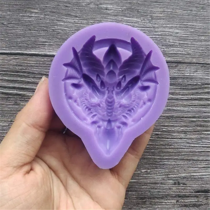 KXRA DIY Dragón brillante brillante para cabeza Charmas moho llavero Resina Joyería epoxi