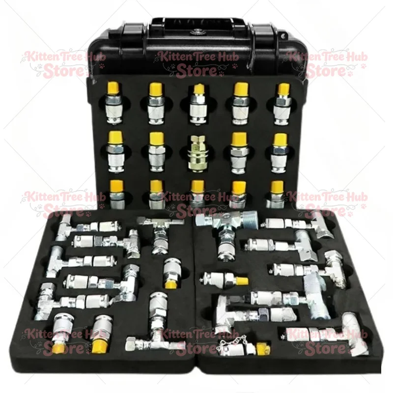 Pilot Distribution Valve Travel Hydraulic Maintenance Pressure Gauge Adapter Kit