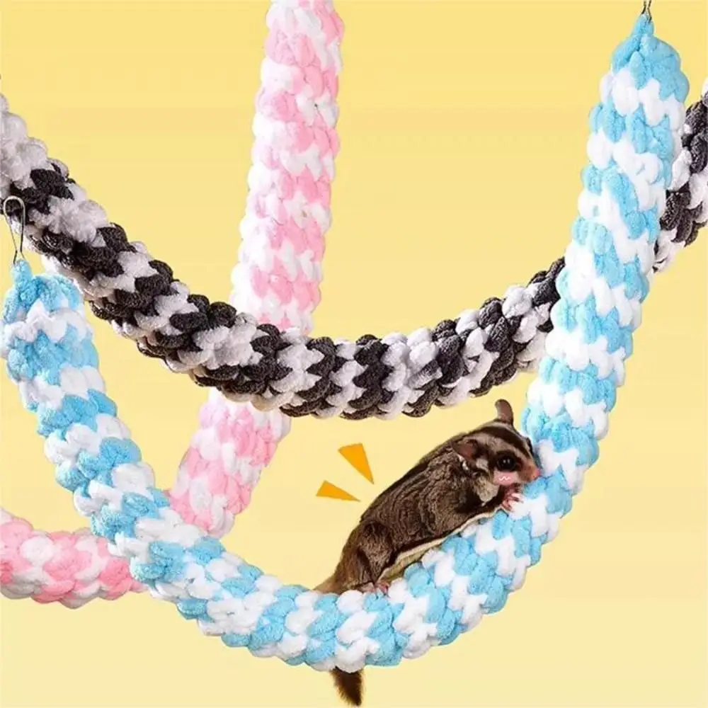 1 Pc Polypropylene Fibers Hamster Climbing Braided Rope Thick Soft Parrot Swing Toy Small Animals Cage Hanging Decoration