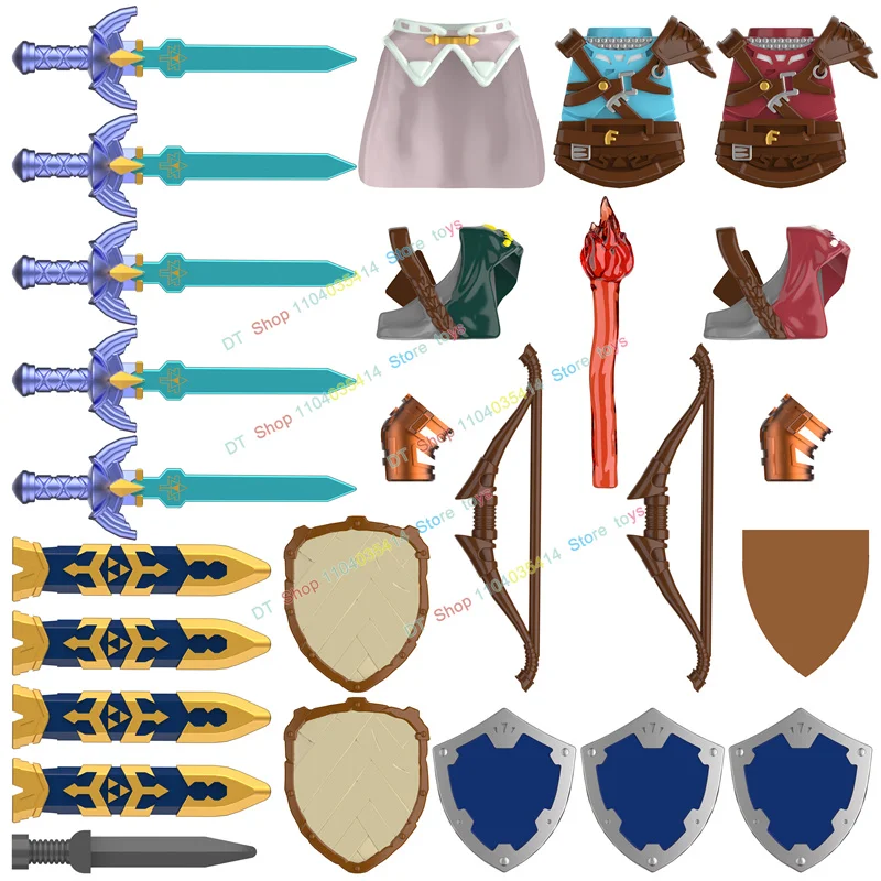 Gorący Film Anime Klocki Modelarskie Mini Klocki Akcesoria Zestaw do Składania Puzzle Figurki Akcji Lalka Zabawka Prezent Urodzinowy DT030-037