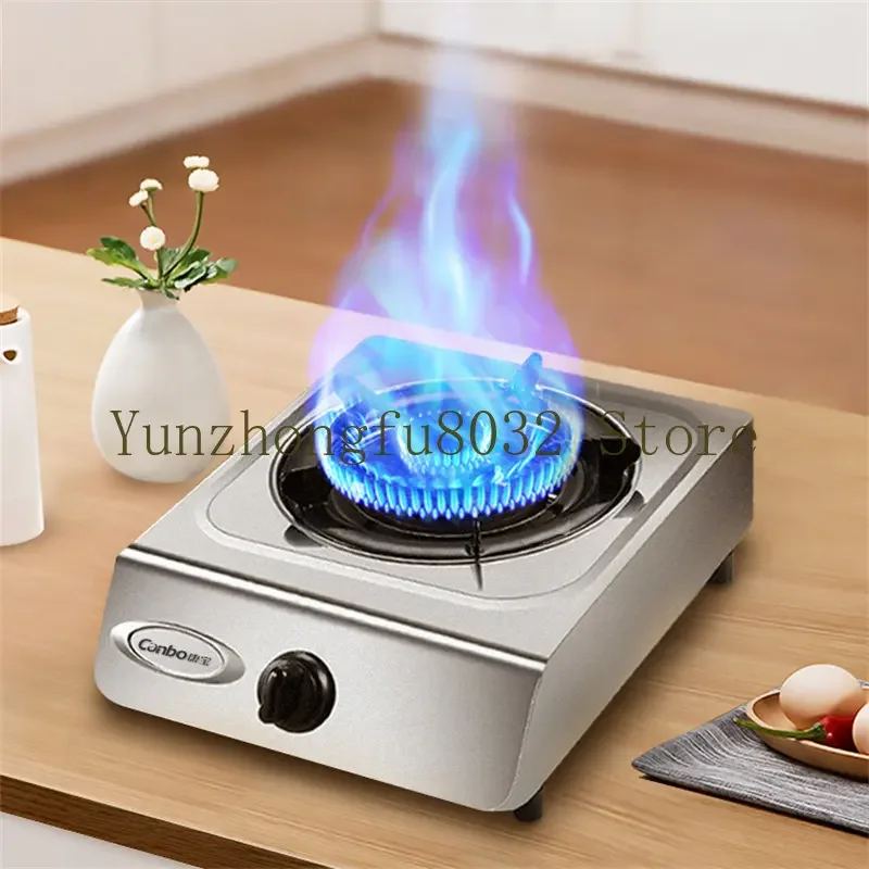 Single Wok Burner Stainless Steel Gas Stove for Kitchen Cooking Liquefied Gas Single Stove LPG Natural Gas Cooker