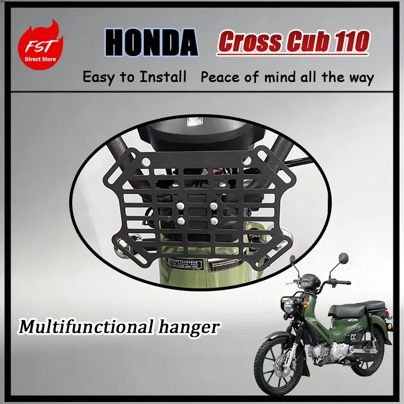 

FOR CC110 Super Cub Motorcycle Tactical Front Rack Handlebar Storage Bracket for Daily Commute - Durable Motorcycle Accessory