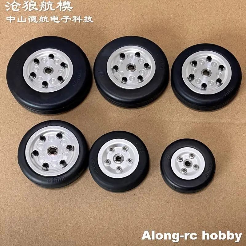 40mm 45 50 55 60 65 Nose Rubber Hollow wheels with Bearings for RC Airplane Hobby Models DIY Plane Model Landing Gear Spare Part