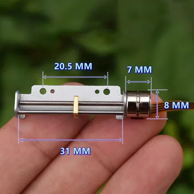 Mini Tiny 8mm 2-Phase 4-Wire Linear Stepper Motor Precision Lead Screw Metal Slider Nut Moving Block Lifting Motor