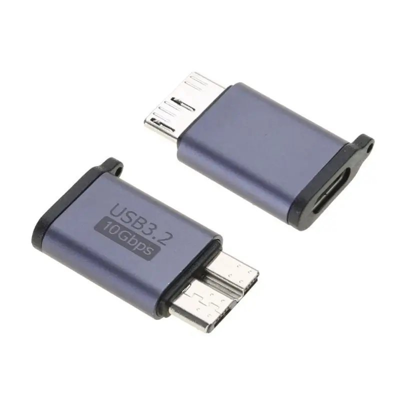 652F Type C USB Male Female to MicroB Connector Data Sync Adapter 10Gbps