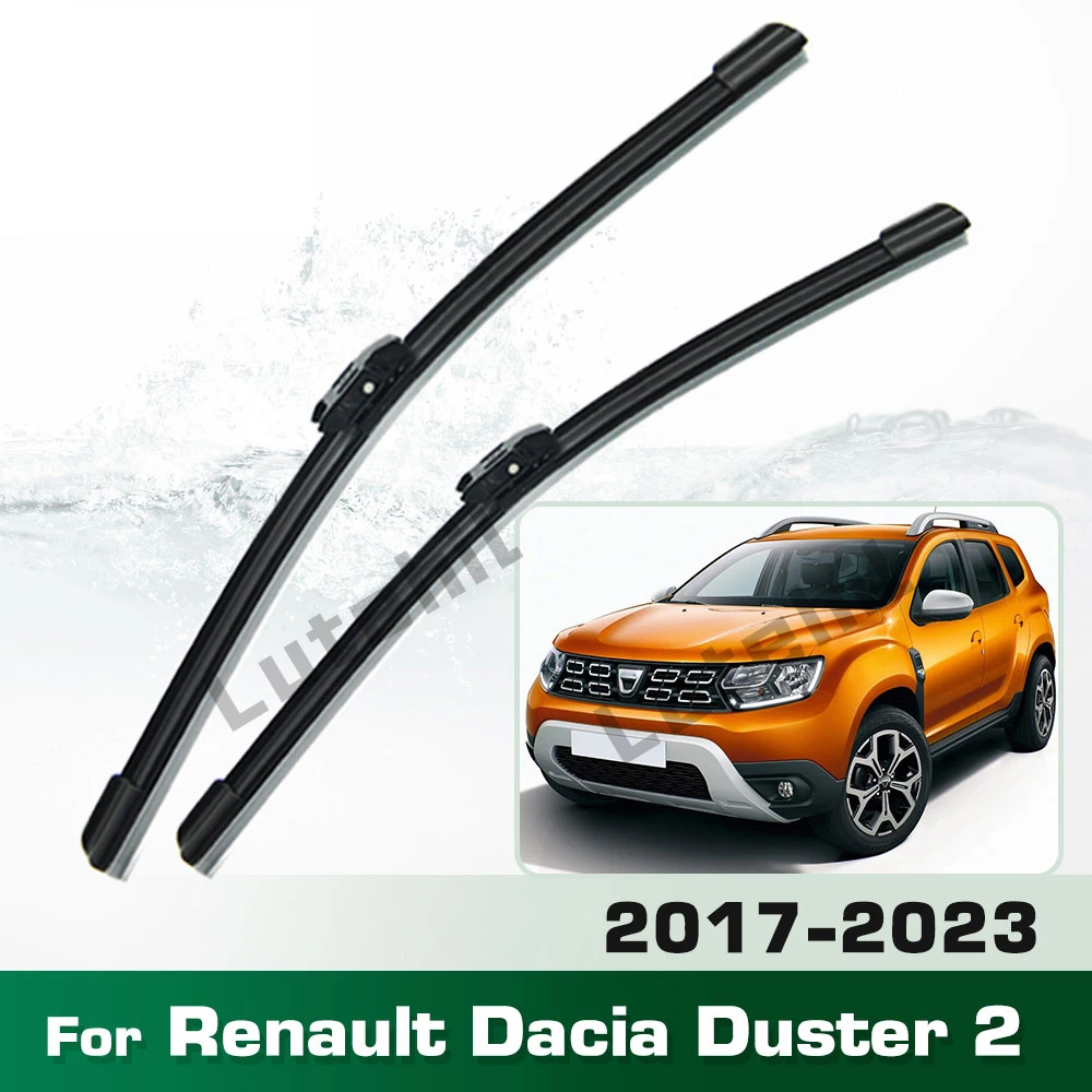 Wischer lhd Front wischer blätter für Renault Dacia Duster mk2 2017-2023 Windschutz scheibe Windschutz scheibe Fenster Regen bürsten 24 "18"
