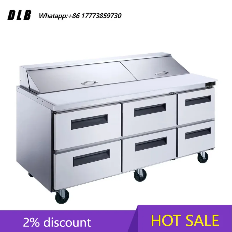 For Stainless steel commercial restaurant chef station refrigerator
