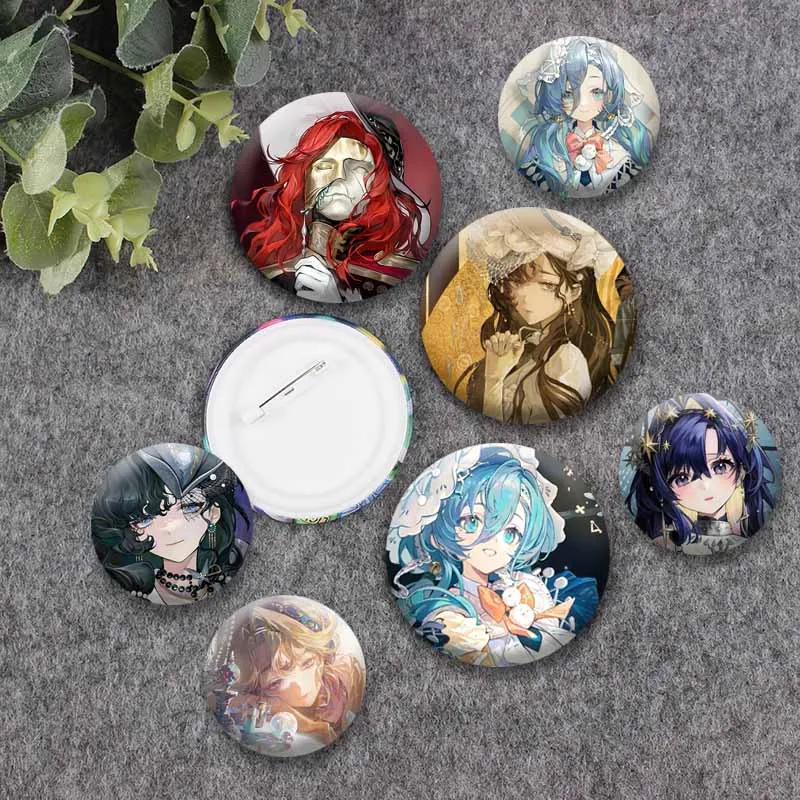 Reverse 1999 Anime Game Chibi Button Brooch Lorentz Ramona Cartoon Badges Bag Shoes Jewelry Accessory Fashion Lapel Pins Gifts