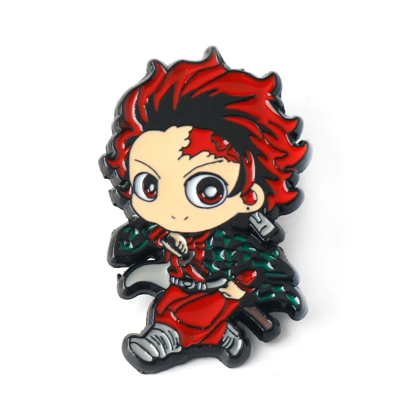 2pcs Slayer Anime Cosplay Brooches Cute Character Pins Clothing Backpack Lapel Badges Jewelry Accessories Gifts view 4