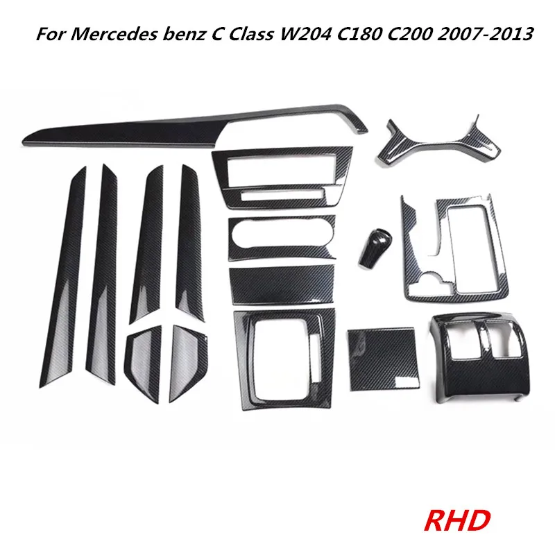 الديكور الداخلي لمرسيدس بنز C الفئة W204 C180 C200 2007-2013 الملحقات لوحة والعتاد التحول عجلة القيادة لوحة ABS