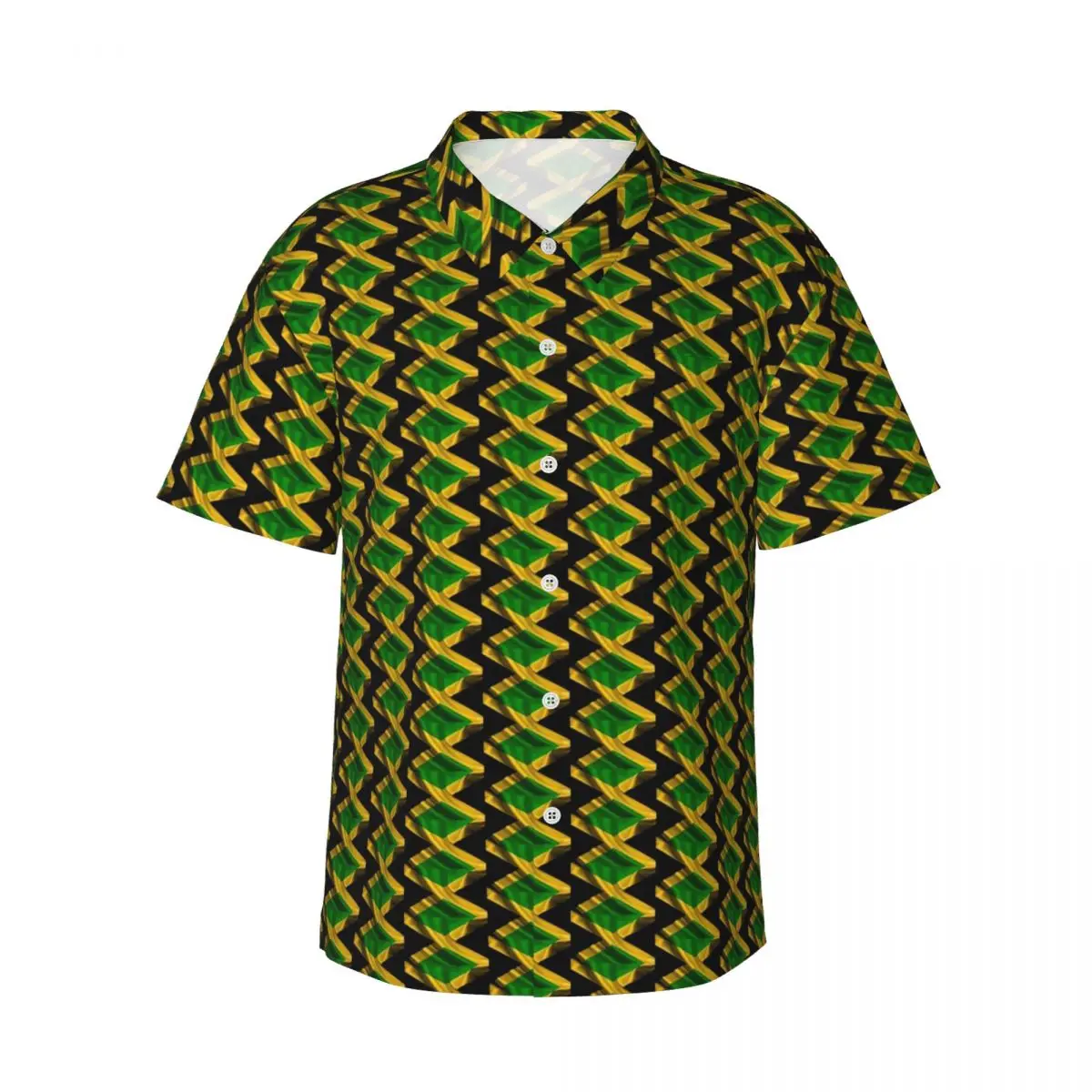 Summer Shirt Beach Jamaica Flag Blouses Love Jamaica Novelty Casual Shirts Man Short Sleeve Stylish Clothing