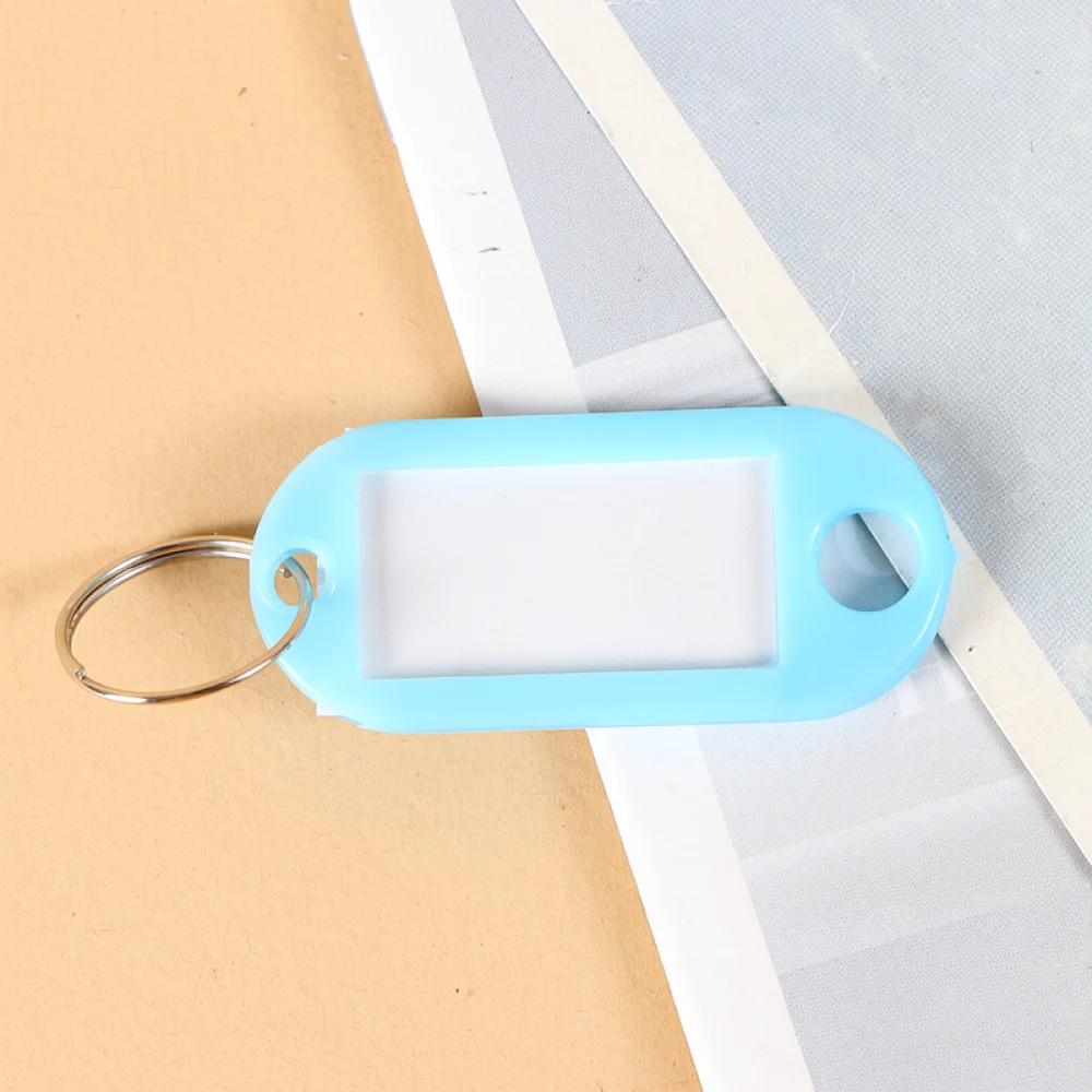 Multicolor Plastic Key Fob Tags Blank Writing Label Identification Tags For Hotel Guest House Key Organization Tool