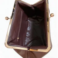 Fashion Large Kisslock Clip Shell Clutch Bag  Designer Women Handbags Luxury Soft Pu Leather Shoulder Bags Elegant Party Bag2026 - Image 6
