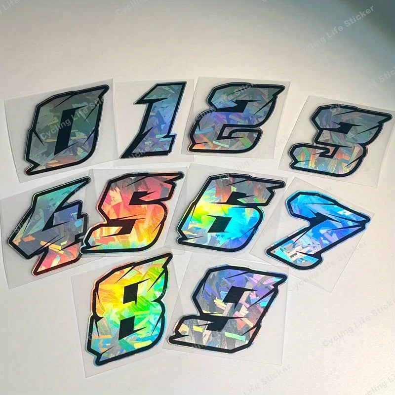 

Holographic Graffiti Number Sticker Set for Bike, Laptop, Water Bottle - Vibrant Decor for Personalization Enthusiasts