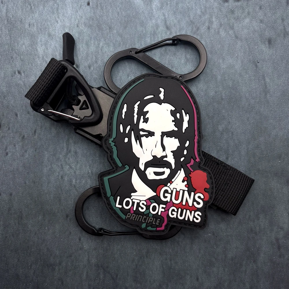 Un uomo melancholico Patch in PVC Gilet tattico/Bretelle Badge Adesivo Patch in PVC con effetto luminoso, Supporto con gancio e anello Morale Patch Patch per zaino Toppa per abbigliamento Gomma morbida