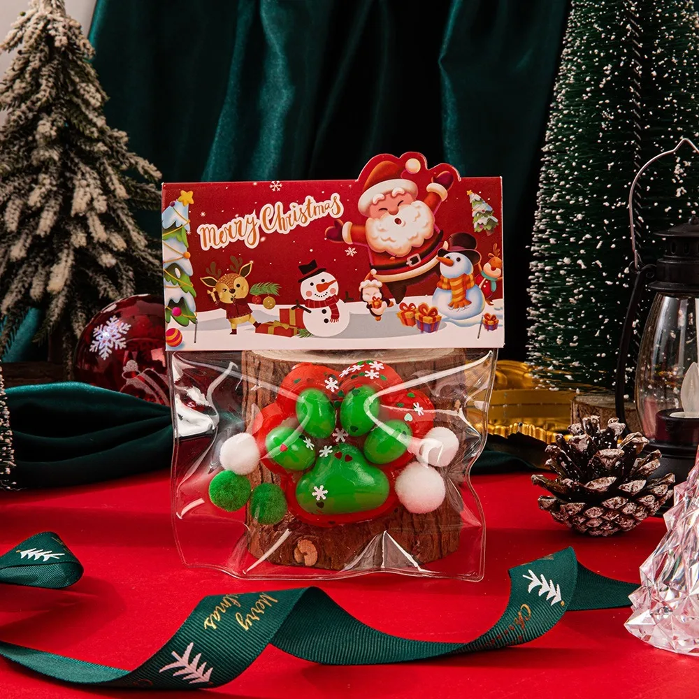 Süße weiche Katzenpfote Squeeze Spielzeug Waffel Cartoon Weihnachten Zappeln Puppe Donut elastische Pinch Food Serie Spielzeug Festival