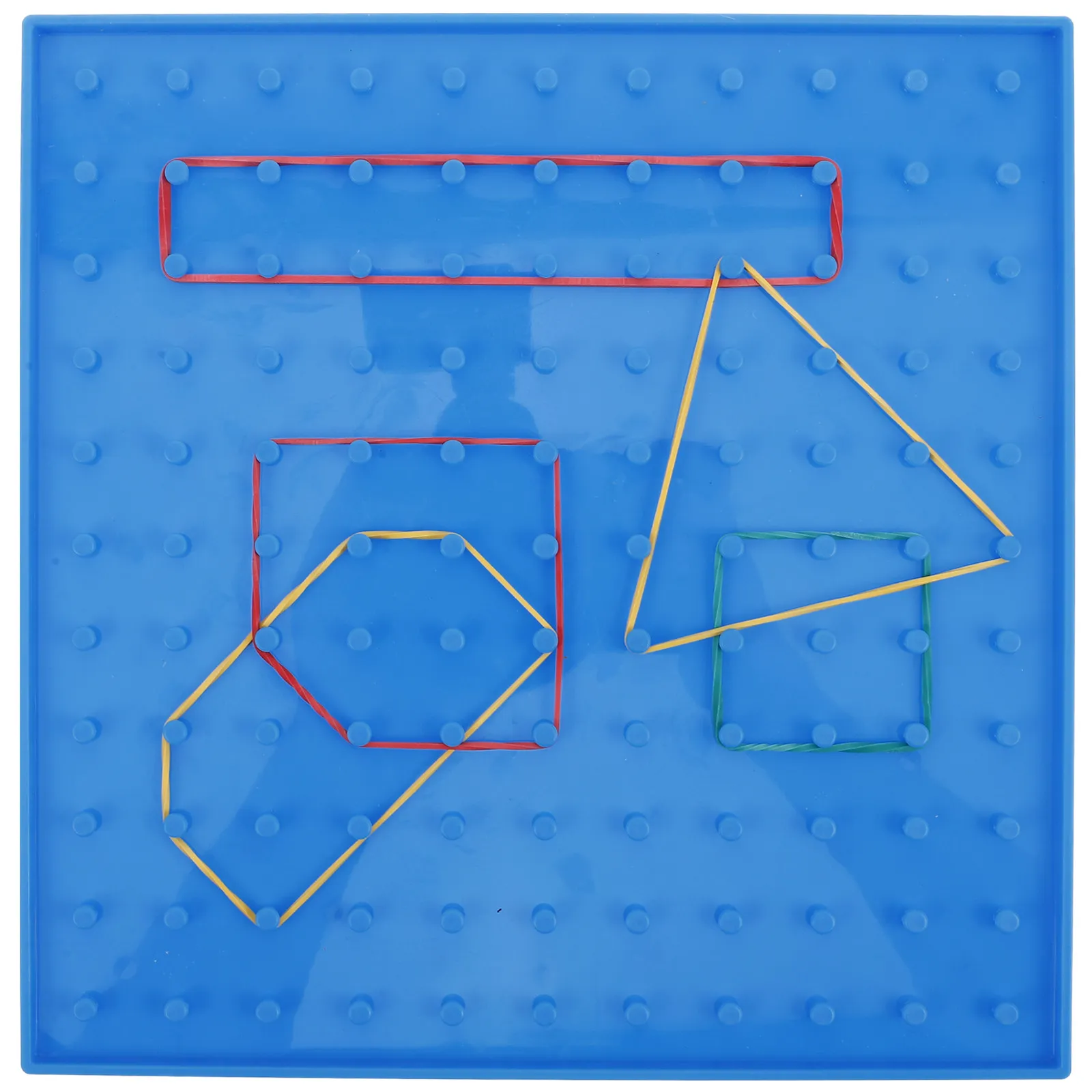1Set Educational Geoboard Dual Side Pegboard Math Learning Tool for Elementary Students Creative Shape Puzzle Board Rubber Band