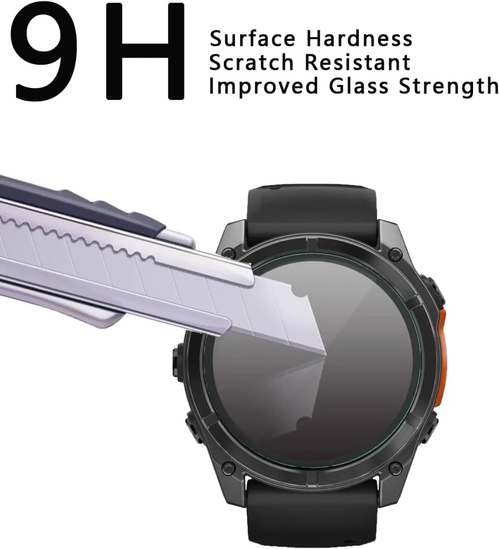 1-5pcs protetor de tela de vidro temperado para Garmin Fenix8 7 6 6S 6X 5S/Vivoactive 3/Forerunner 165 945 955 965 225 255 265S Filme