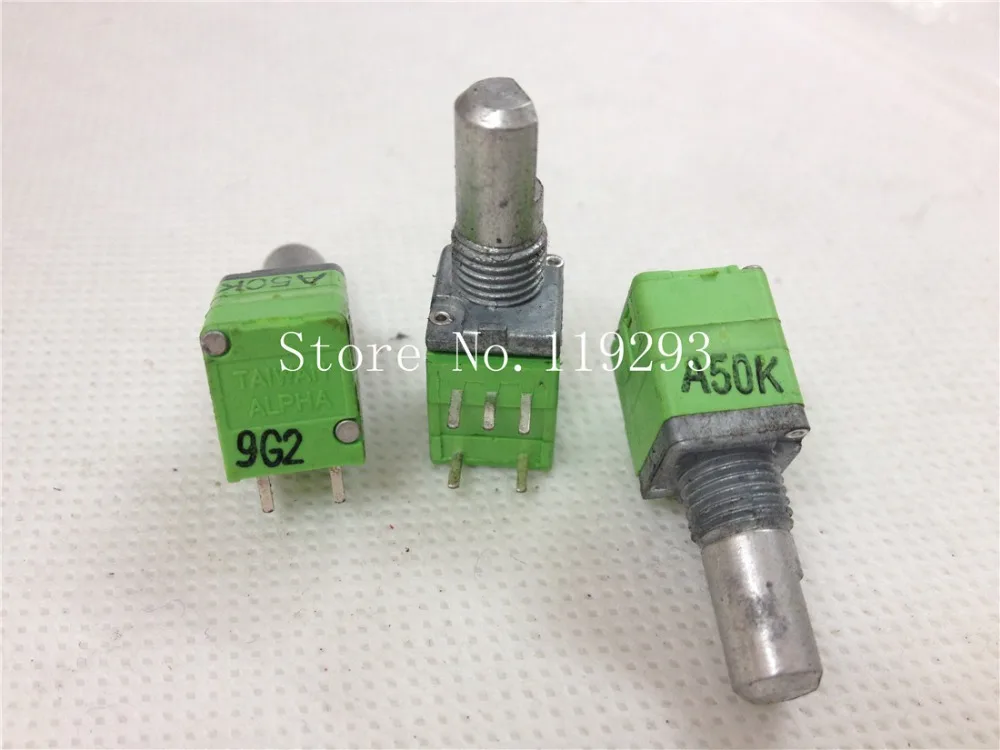 [LAN]ALPHA Single Potentiometer switch with switch A50K handle length 15FMM--10PCS/LOT