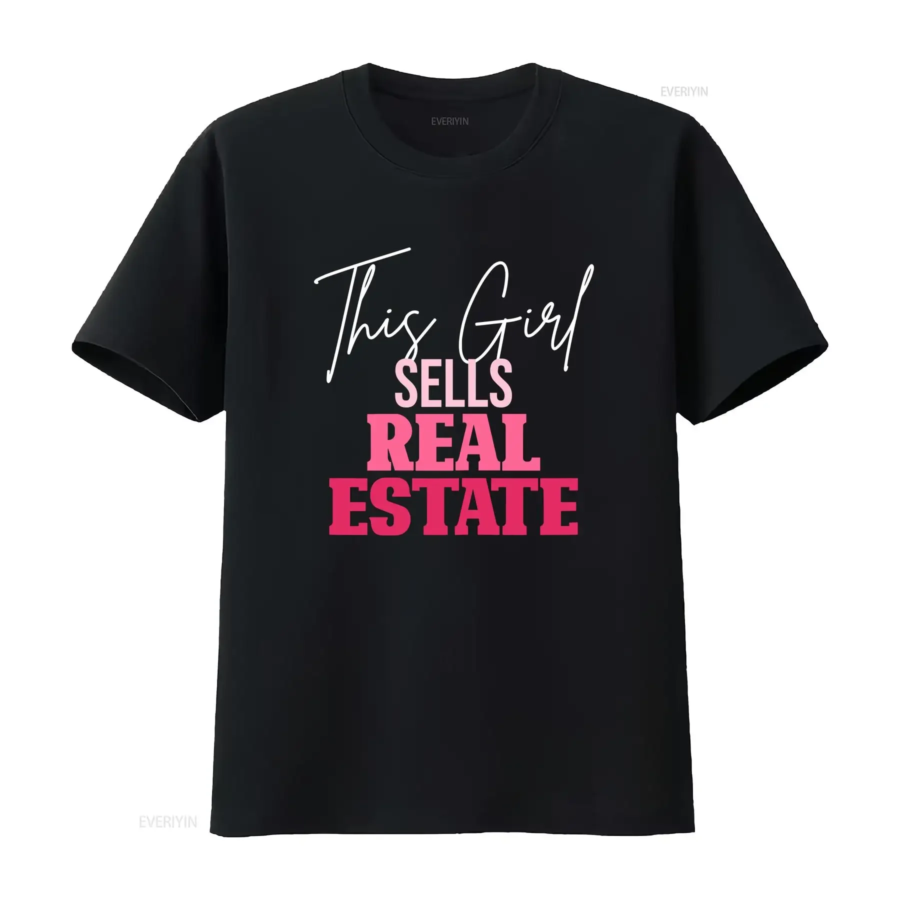 This Girl Sells Real Estate Agent Rent Realtor Womens s T Shirt vintage Washed homme designer clothes Stylish Soft fashion