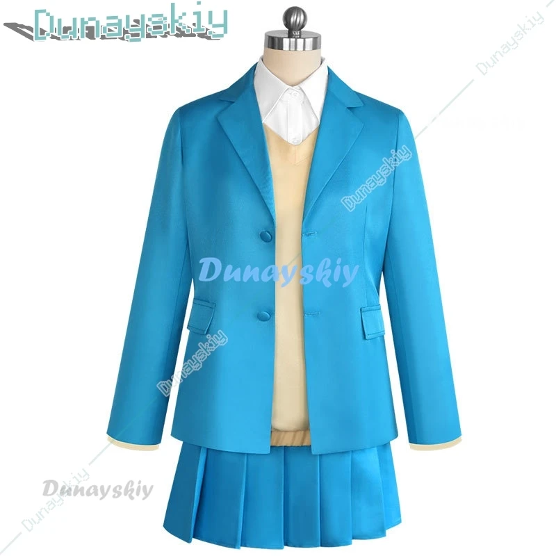 Anime caja azul Chinatsu Kano Cosplay disfraz peluca uniforme escolar falda Ao No Hako Hina Chono fiesta de Halloween para mujeres conjunto