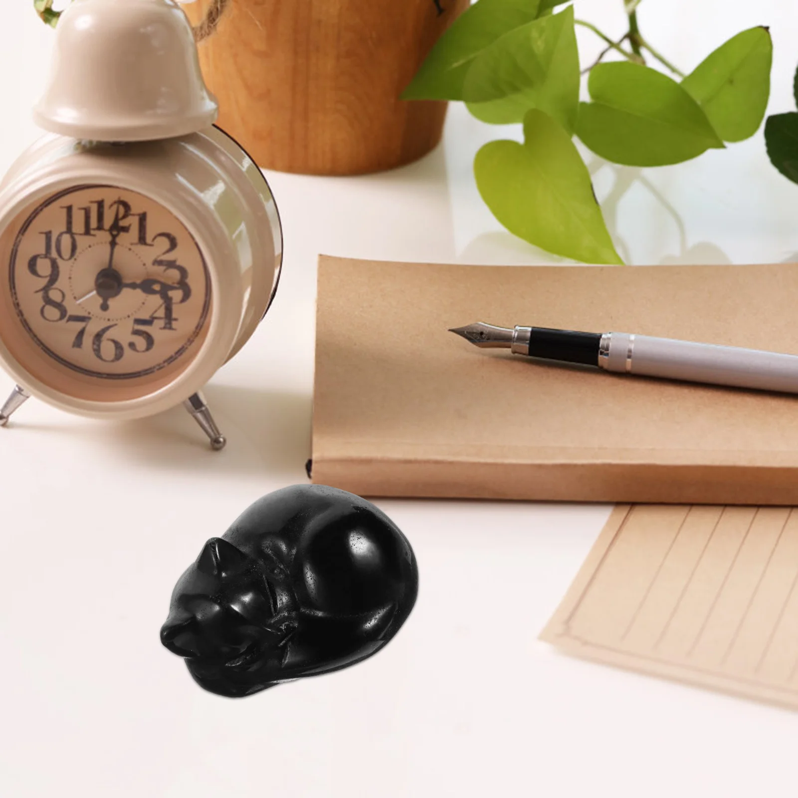 

Crystal Sleep Cat Small Shiny Sturdy Desktop Decor For Home Office Carved Animal Craft Mini Cat Statue For Shelf Table Display