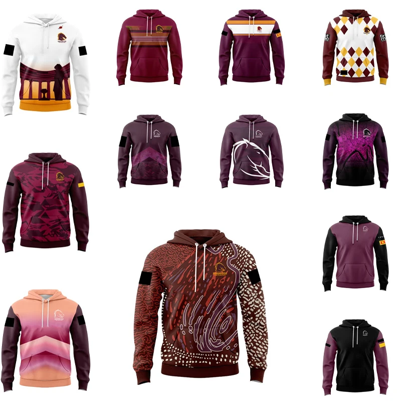 2024 BRISBANE BRONCOS MENS ANZAC RUGBY JERSE Multiple hoodies/Indigenous/Legion/Home/Away/High quality new hoodies