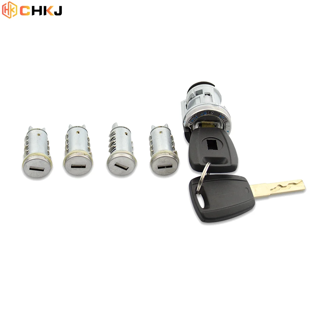 

CHKJ Car Ignition Lock Set For Fiat Ducato For Peugeot For Citroen SIP22 Blade Car Key Door Original Milling Cylinder Trunk Lock