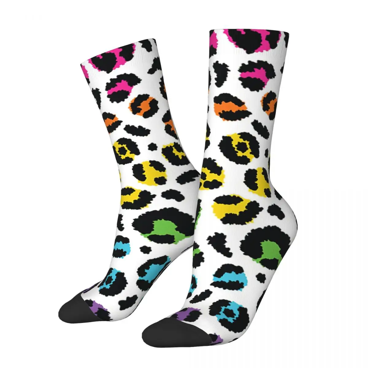 Vendita calda calzini per adulti leopardati arcobaleno, calzini Unisex, calzini da uomo calzini da donna