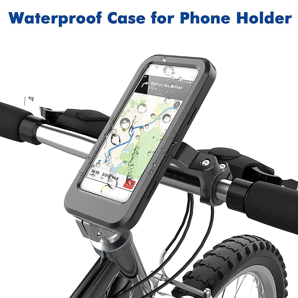 2022 New Waterproof Bicycle Phone Holder Motorcycle Bike Handlebar Cellphone Mount Cycling Phone Stand for MTB Scooter Motorbike