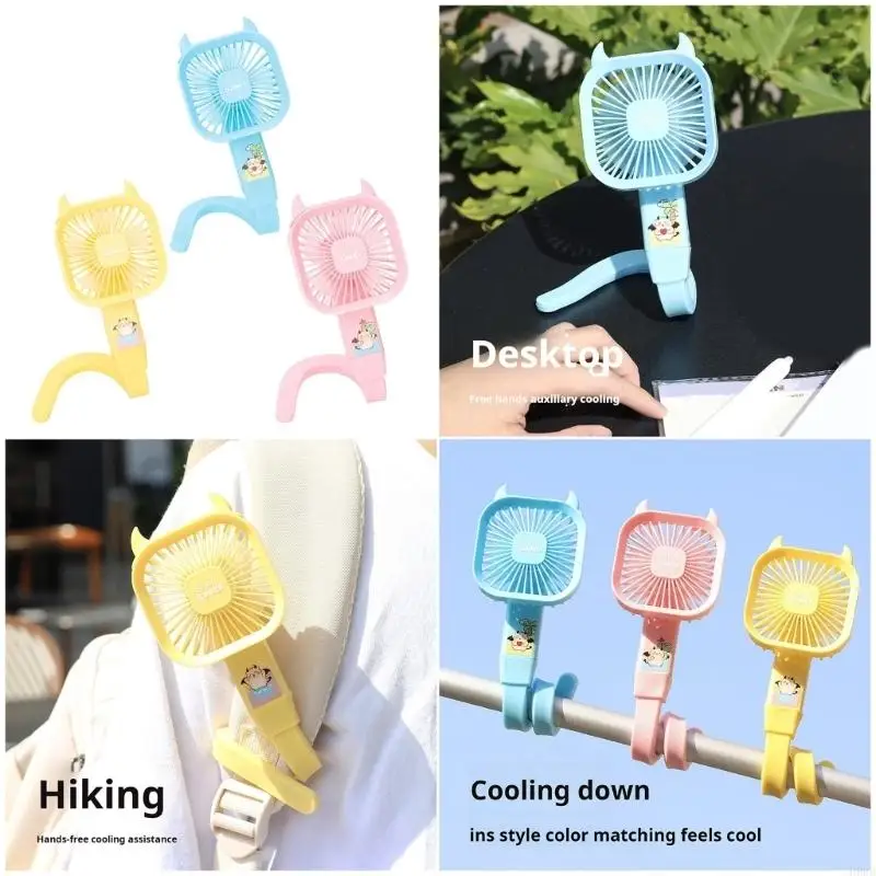 Portable USB Desk Fan With Adjustable Wind Direction For Office Home And Travel Lightweight Design In Pink Blue Yellow H8WD