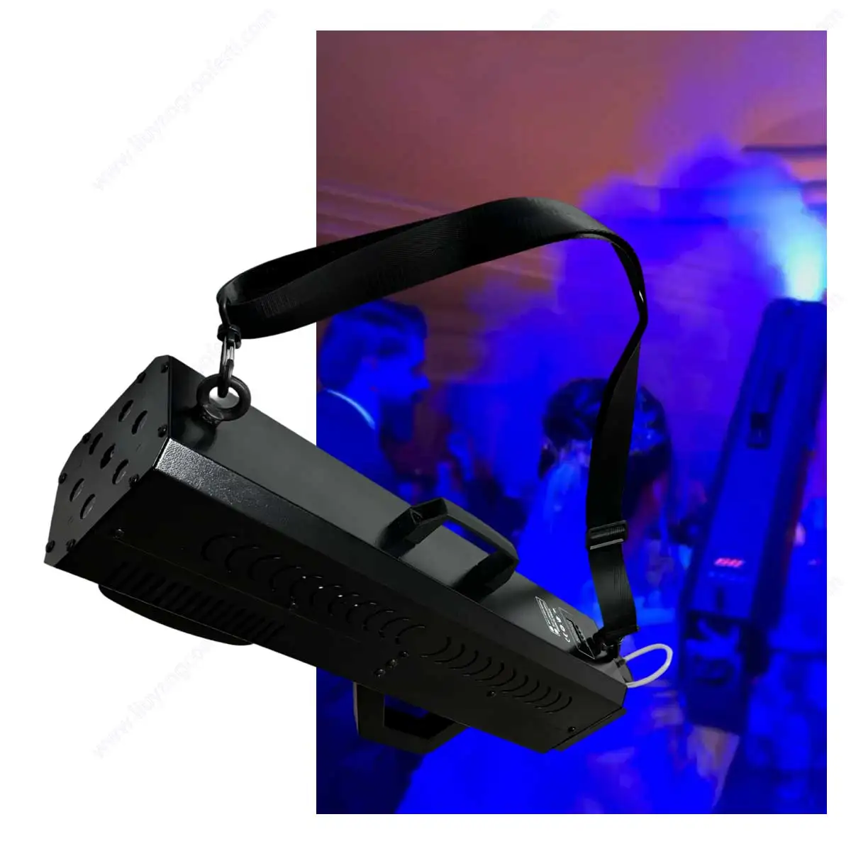 Smoke Gun Party 1500w Rgb Led Air Column Dj Light Cannon Vigorous Powerful Fog Spray Machine Fluid Handheld Hand Hold Portable