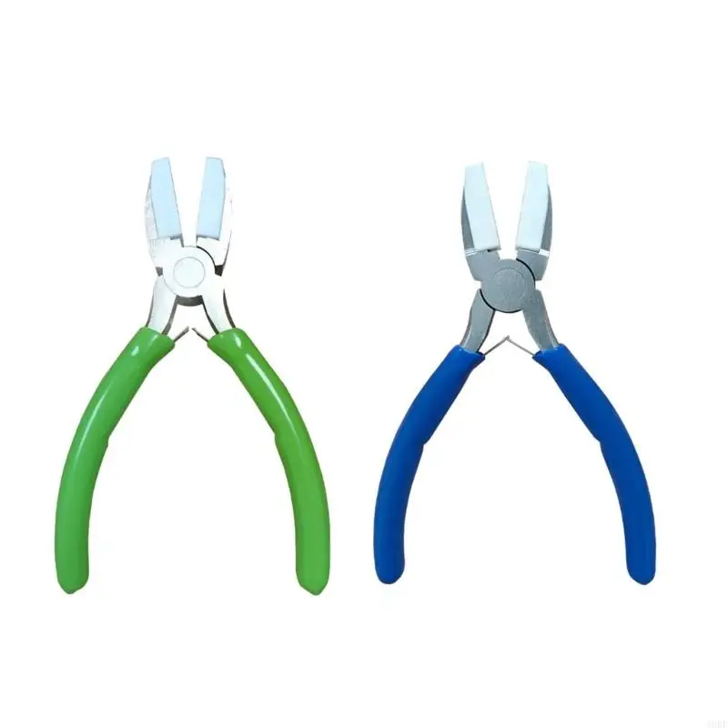 A9BF Jewelry Pliers Practical Jewellery Pliers Tool Nylon Jaw Plier Flat Nose Pliers