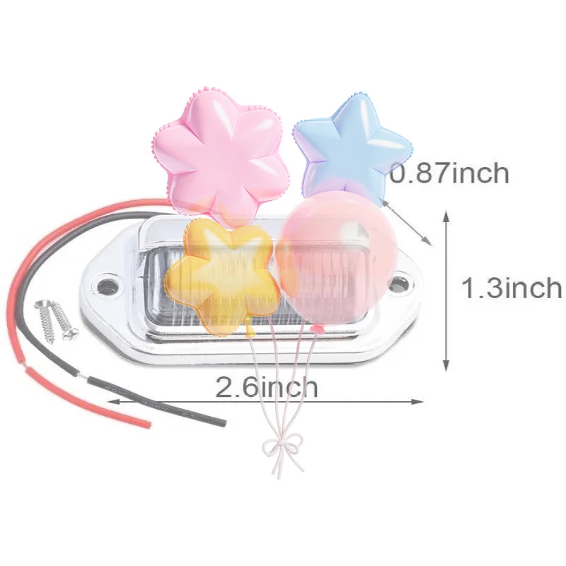 Truck Side Lights 2 Pack High Visibility Waterproof Lamps for Trailer License Plate Trucks Night Safe Driving