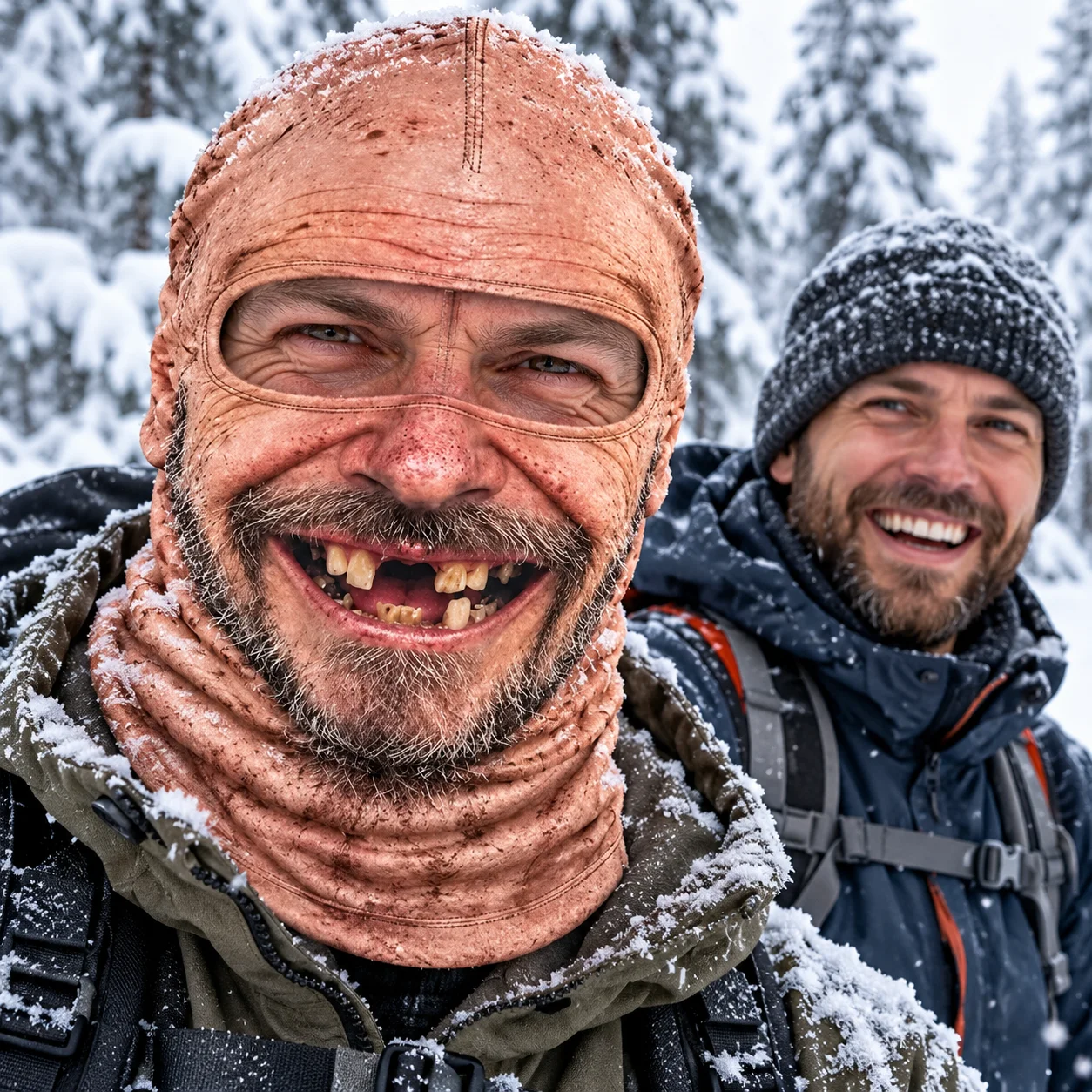 Funny 3D Face Printed Old Man Balaclava Full Coverage White Mustache Winter Mask Cover Elastic Stretch Face Mask Costume Parties