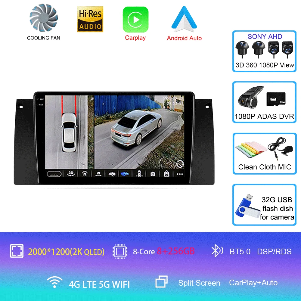 Android Autoradio 15 Voor BMW X5 E39 E53 1999-2006 Multimedia Video Player Stereo Navigatie GPS Geen 2din 2 din dvd
