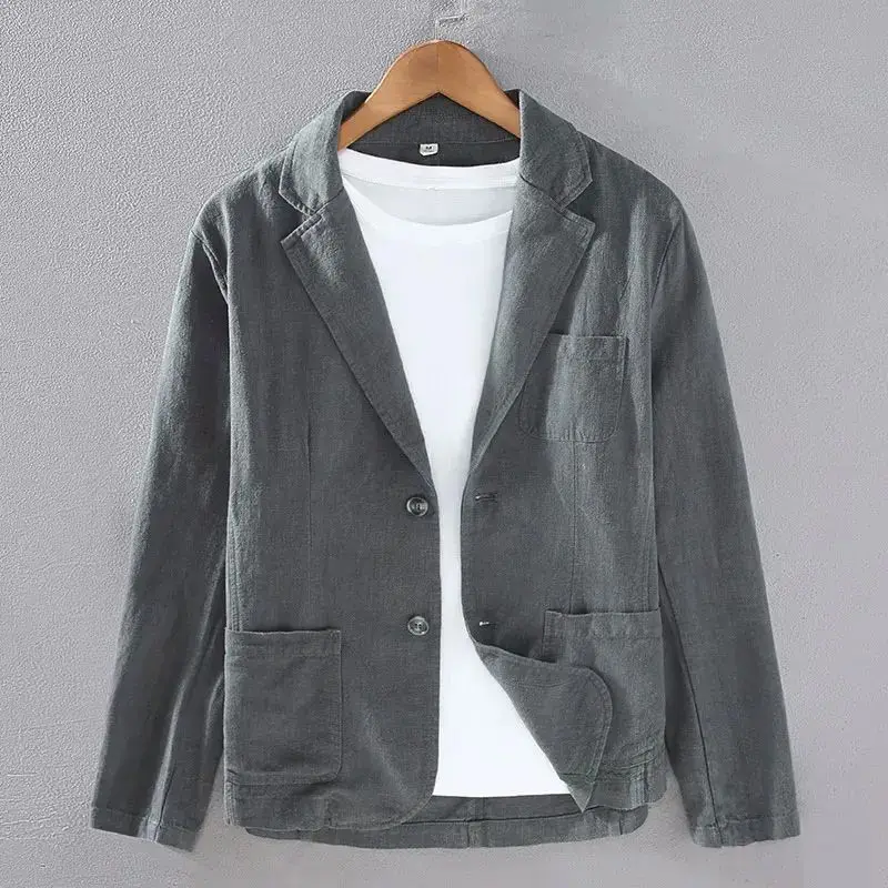 

Men's Casual Faionable Lightweight Long Sve Suit Jaet 2025 Autumn New Sle Versatile Ele Brand Tagkita