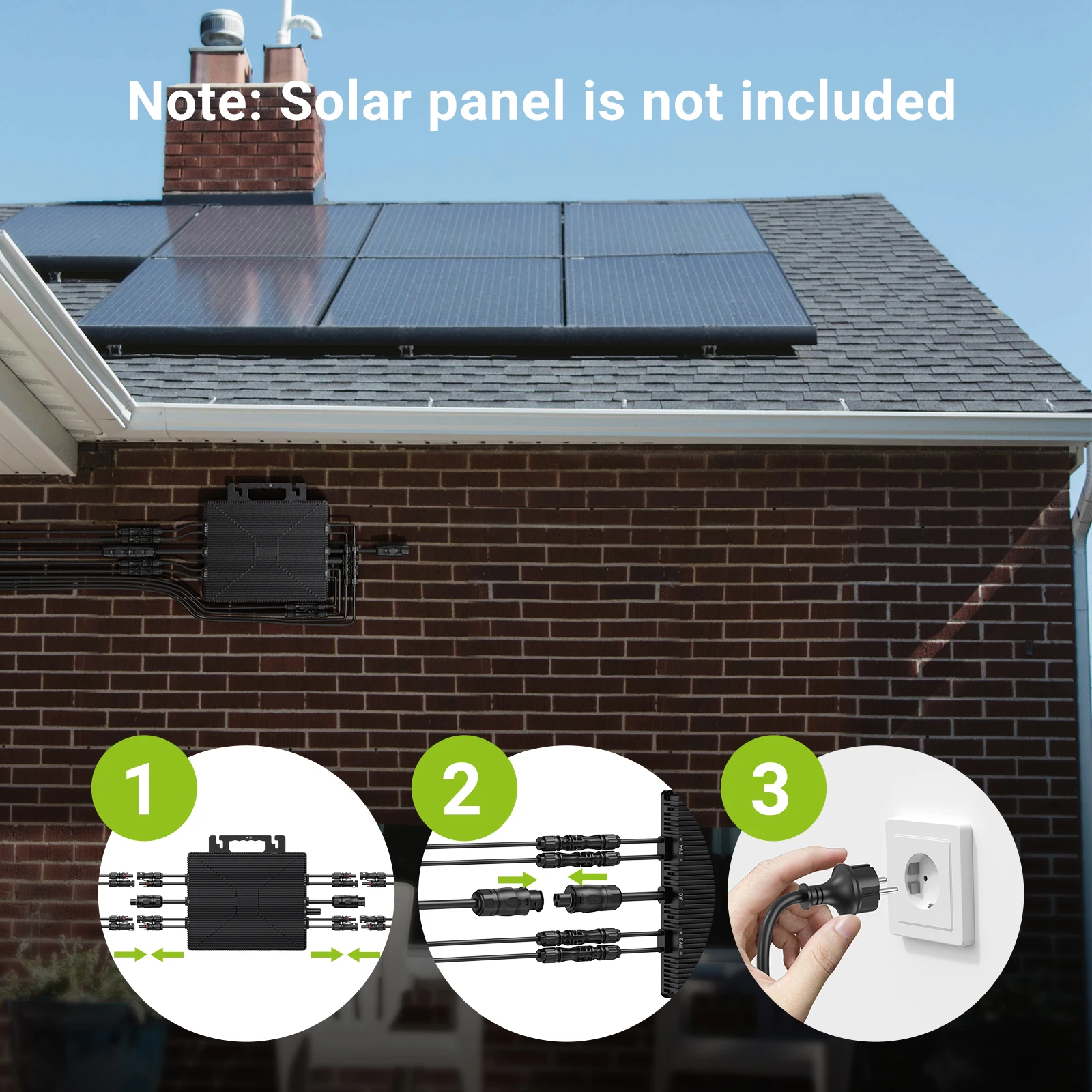 2000W Solar-Mikrowechselrichter 230V, 4 MPPT, WLAN-Smart-Überwachung, IP67, Netzgekoppelter PV-Wechselrichter für Heimsysteme – Detail 6