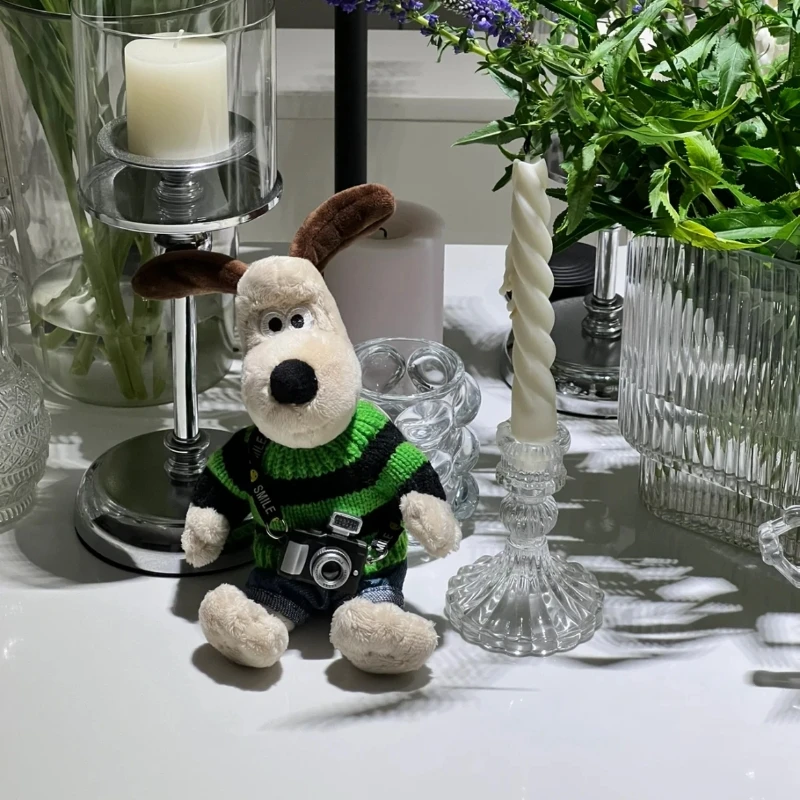 Kawaii جروميت أفخم لعبة والاس قلادة الكرتون الكلاب المفاتيح أنيمي جرو محشوة دمية حقيبة المعلقات الاطفال هدية يمكن تغيير الملابس