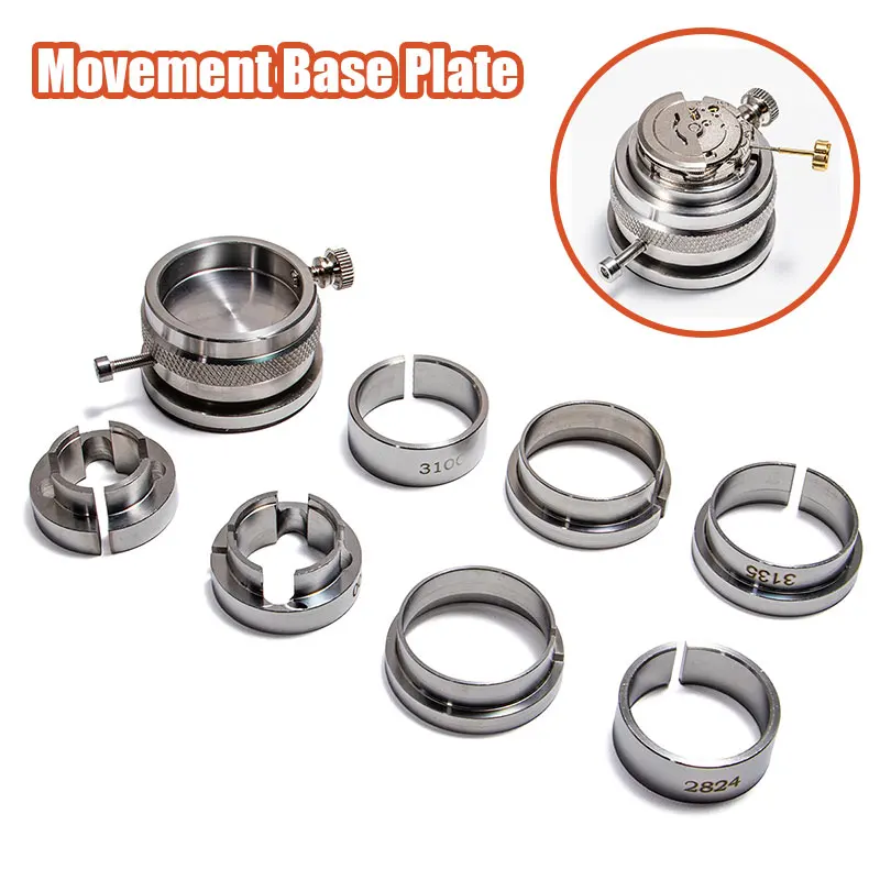 

Новый держатель механизма часов из нержавеющей стали 8 в 1 для 2824/7750/2000/3135/2671/3100/8500 с вращающимся основанием, инструменты для ремонта часов