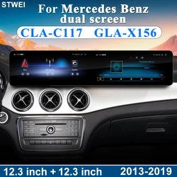 For Mercedes Benz A class CLA-C117 GLA-X156 2013-2014-2019 Android 13.0 24.6inch Car Radio Multimedia Video Player GPS Carpet