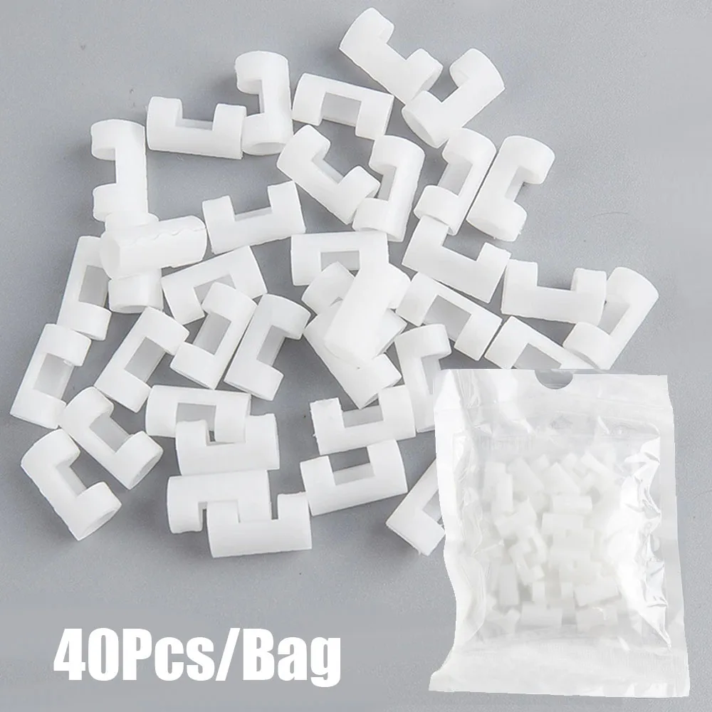 40Pcs/1Pack Scalp Hemostatic Clip Medicial Scalp Clamp Sterile Scalp Clips Plastic White Suture Clips Disposable Operation Clip