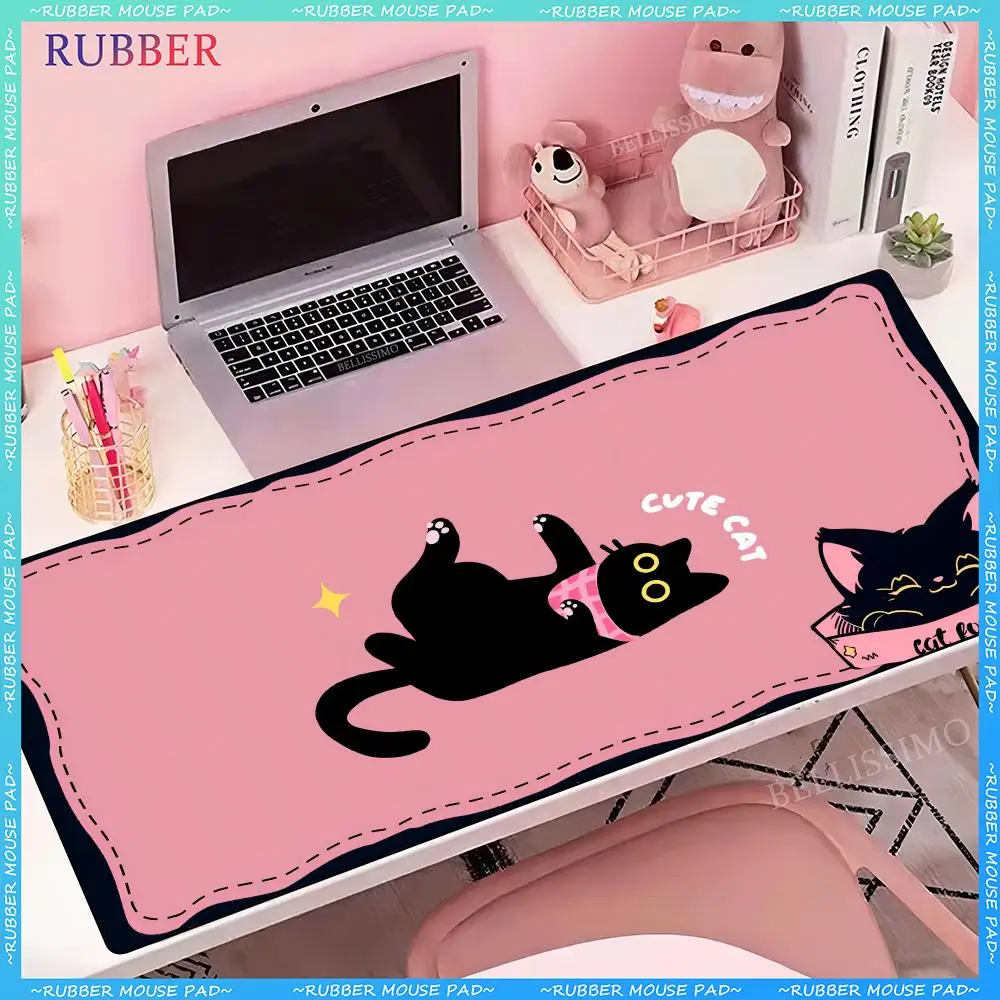 

Cute Cat Rubber Non-slip Desk Mat Laptop Pad Carpet Anime Extra Large XXL Mouse Pad Company Laptop Gaming Keyboard Accessory Pad