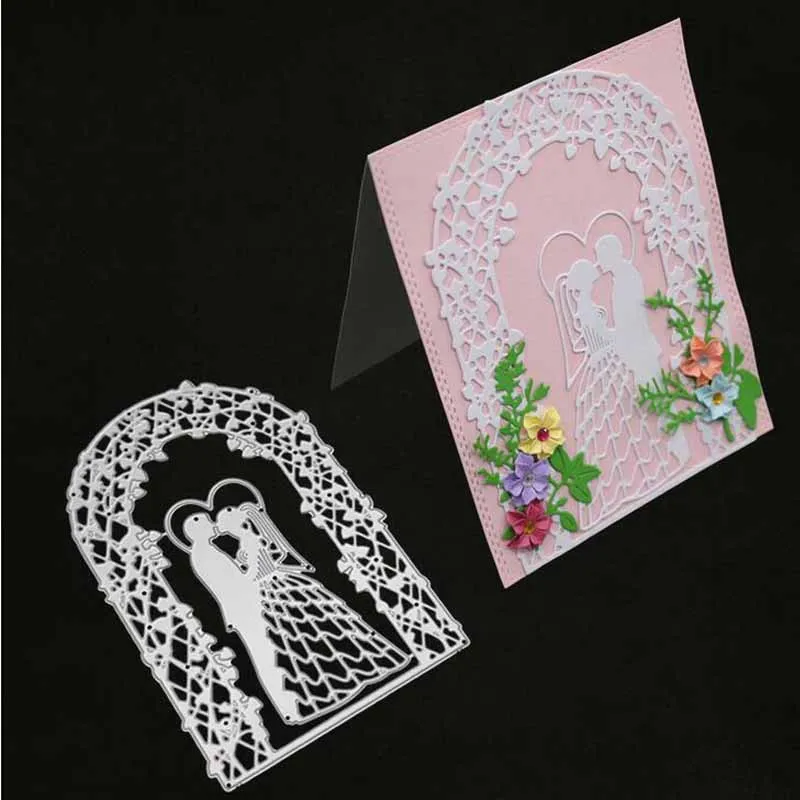 Hochzeit Metall Schneiden Stirbt Form Scrapbooking Dekoration Papier Karten Handwerk Form Punch Vorlage Präge Schablonen 1PCS