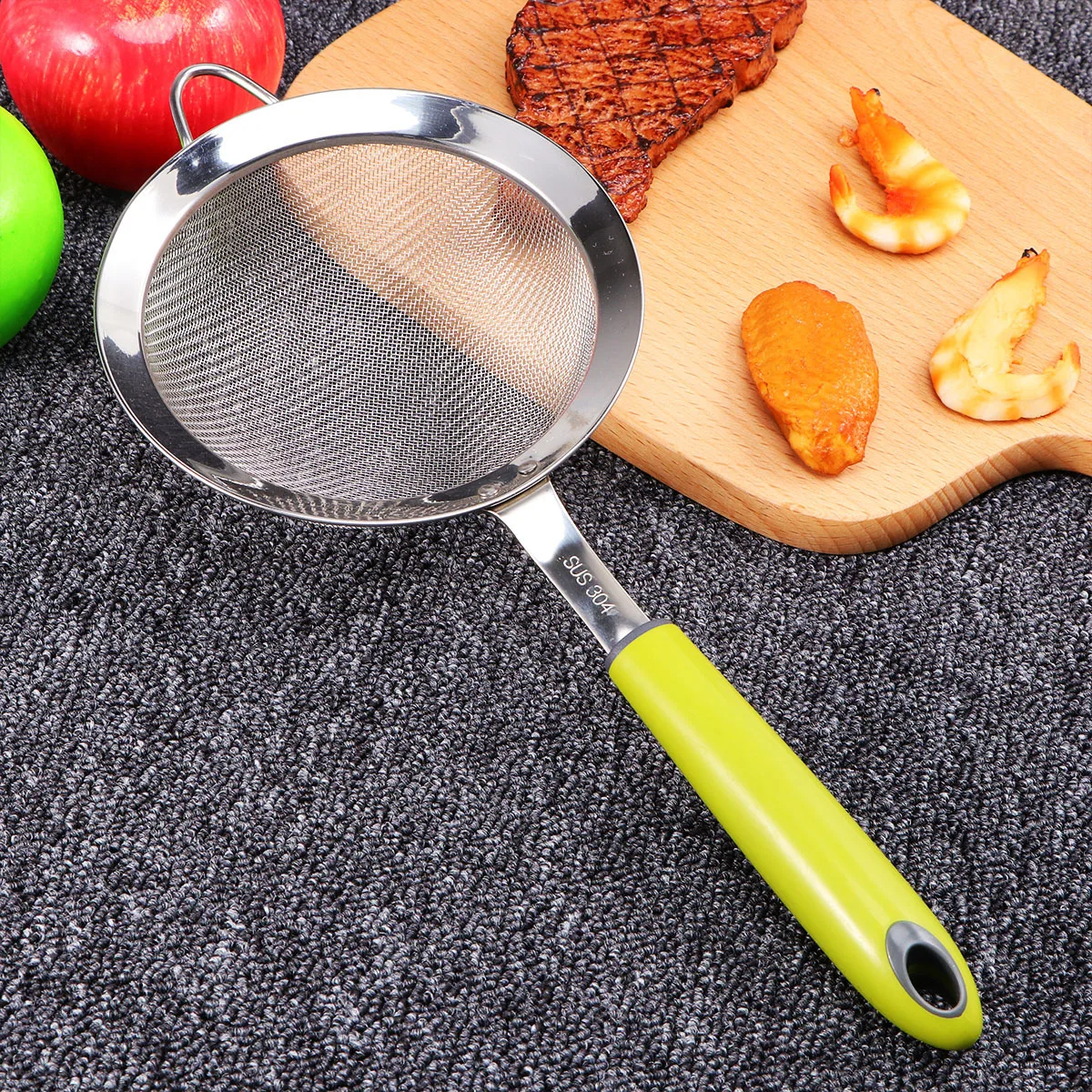

14cm Stainless Steel Fine Mesh Sieve Rust Resistant Kitchen Strainer Tea Flour Powder Juice Filter Colander Fine Strainers