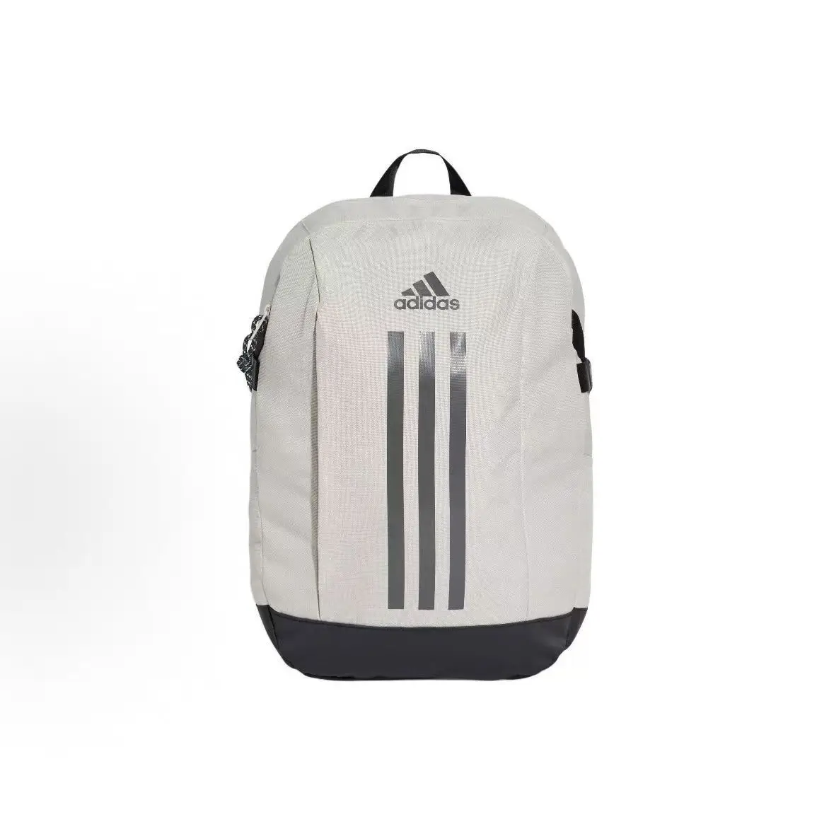 Adidas Power Vii Backpack Unisex Couple Style Classic Striped Zipper Closure Recycled Polyester Fiber Alum Brown with Black Ix3178