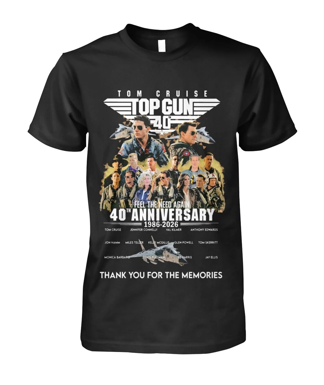 2026 Top Gun 40th Anniversary Movie Graphics T shirt 100%Cotton Summer Unisex Men‘s Women's T-Shirt Y2k Vintage Casual Fans Tee