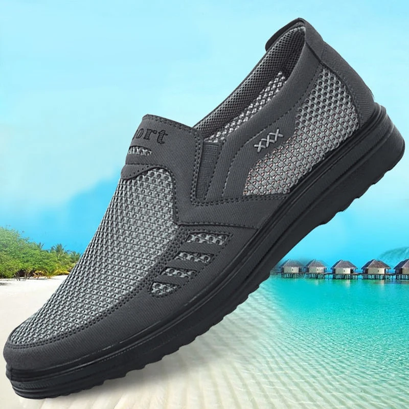 

2023 Men'S Casual Shoes, Men Summer Style Mesh Flats for Men Loafer Creepers Casual High-End Shoes Very Comfortable Dad Shoes